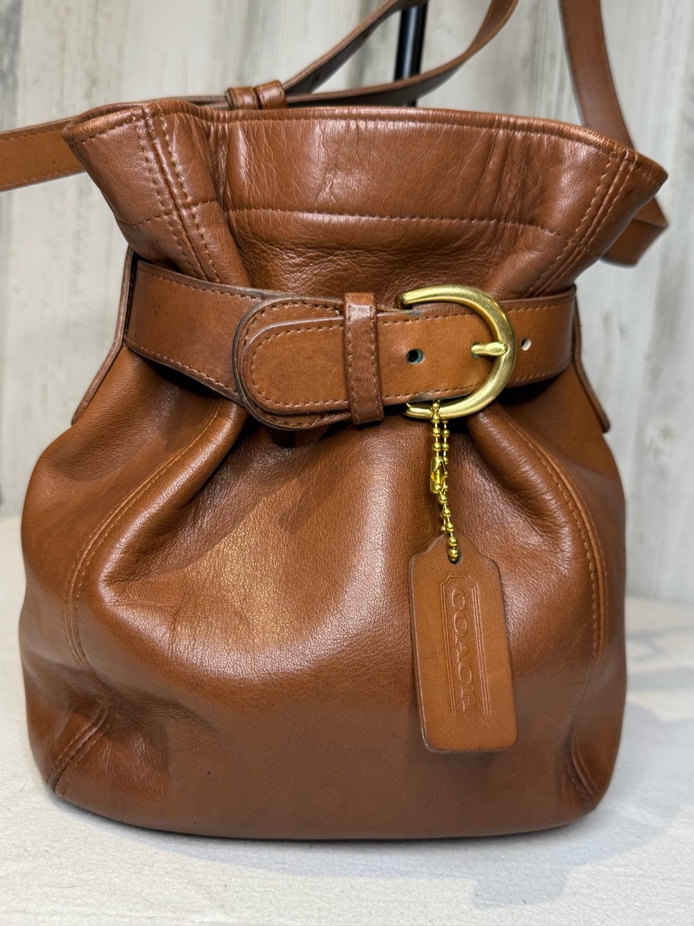 Coach Vintage Belted SoHo Drawstring Bucket Bag Made in the DR 1997 4156